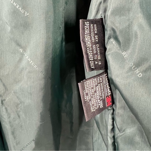 Vintage Wilsons Leather Adventure Bound Green Trench Coat Jacket - Picture 14 of 16